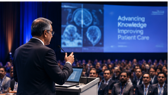 Speaker addressing a medical conference